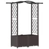 vidaXL Pakeltas lovas su trelėmis ir stogu Ruda 125 x 40 x 138 cm PP