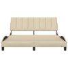 vidaXL Lovos rėmas be čiužinio, Hanko, kreminės spalvos, 160x200cm, audinys
