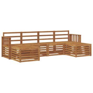 vidaXL Sofų komplektai 6 pcs Natūrali Kietos akacijos mediena