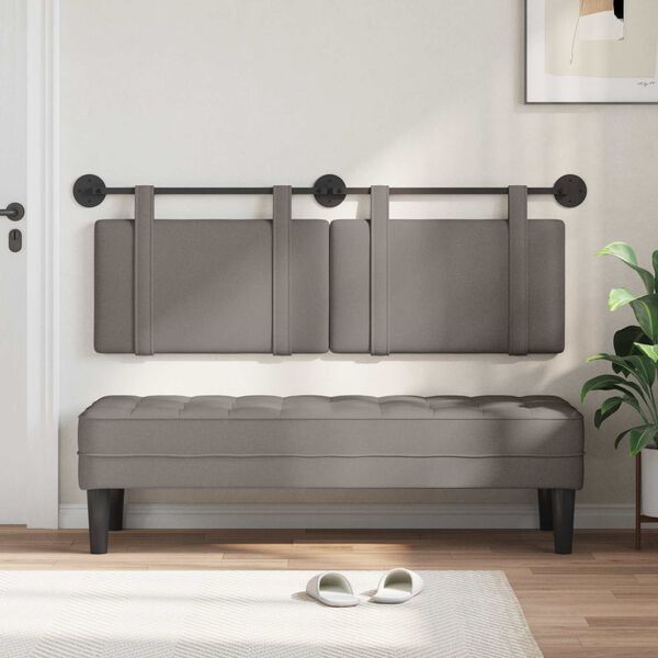 vidaXL Kabantysis galvūgalis Paprastas Taupe 150 x 55 x 5 cm audinys