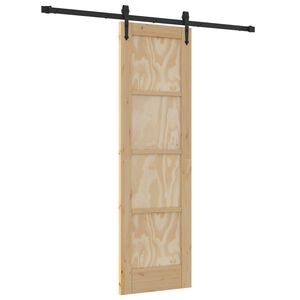 vidaXL Slankios durys ORKDAL Natūrali ir juoda 61 x 198,5 cm