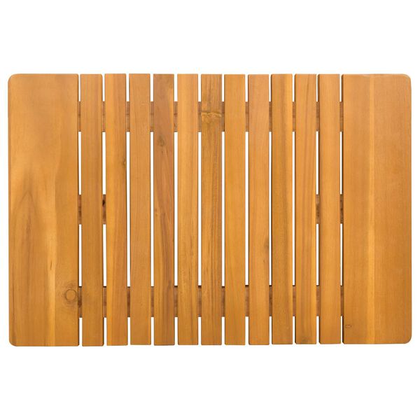 vidaXL Badematte Paprastas Ruda 59 x 40 cm Medis