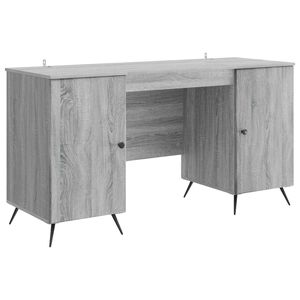 vidaXL Stalas Pilka sonoma ąžuolo 142,5 x 50 x 75 cm Apdirbta mediena
