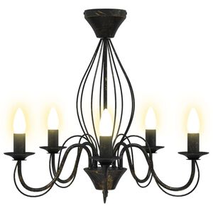 vidaXL Gaublio lempa E14 Metalas Sendinta juoda &Oslash; 52 x 47 cm