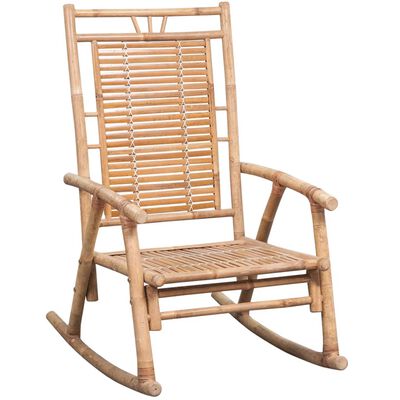 vidaXL Supama kėdė su pagalvėle, bambukas (41894+43179)
