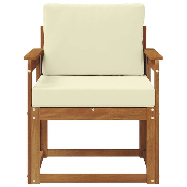 vidaXL Lauko sofa Tvirta akacijos mediena ir poliesteris Natūrali