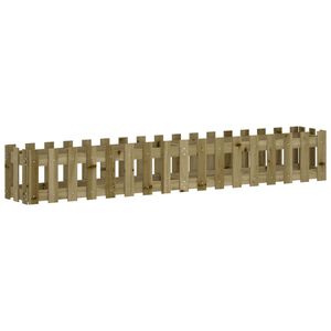 vidaXL Sodo lovelis, 200x30x30cm, impregnuota pu&scaron;is, tvorelės dizaino