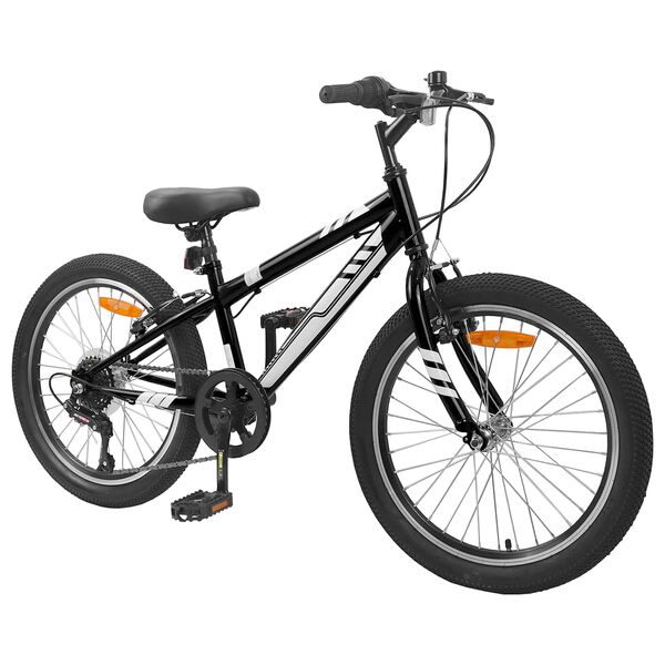 vidaXL Kalnų Dviratis 24 Colių 6-Speed 8-12 metų Juoda