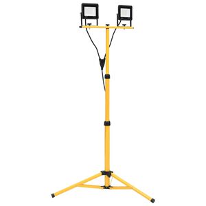 vidaXL LED prožektorius su trikoju, &scaron;iltos baltos spalvos, 2x20W
