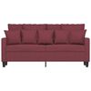 vidaXL Dvivietė sofa, raudonojo vyno spalvos, 140cm, audinys