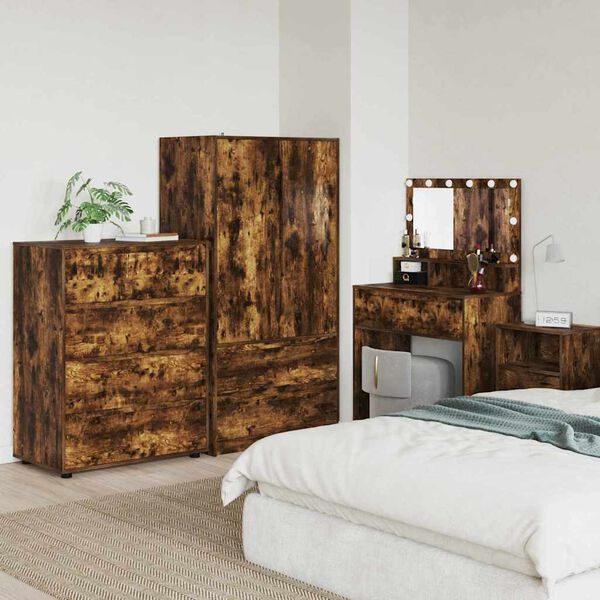 vidaXL Saugojimo spintos 2 pcs Rūkyta ąžuolas 80 x 48 x 105 cm