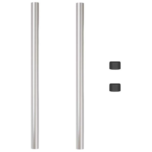 vidaXL Tvorelių stulpai 2 pcs Sidabro 50 cm