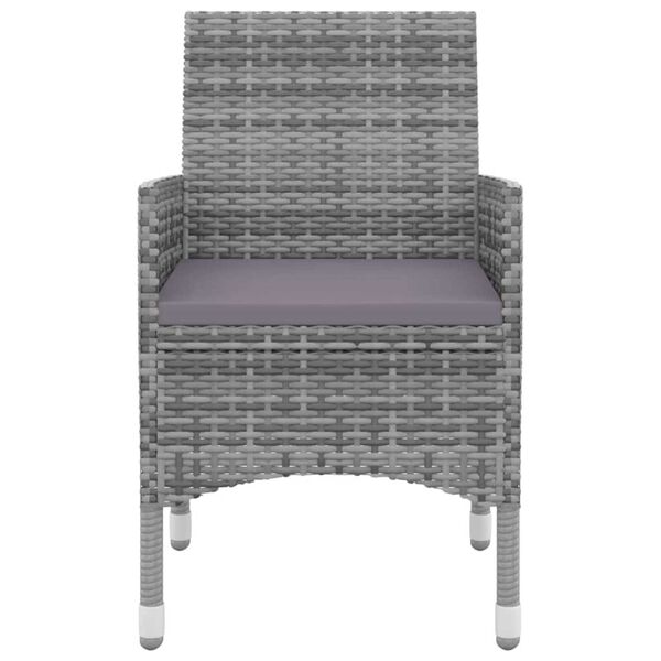 vidaXL Sodo komplektas su pagalvėlėmis, 7 dalių, poliratanas/stiklas