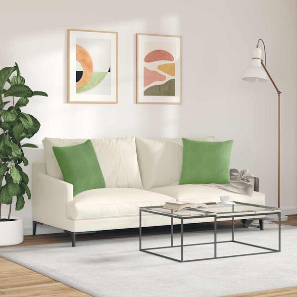 vidaXL Sofa Pagalvės 2 pcs &Scaron;viesiai žalia 45 x 45 cm