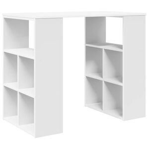 vidaXL Stalas Balta Apdirbta mediena 90 x 50 x 75 cm