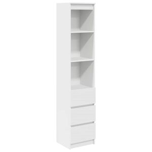 vidaXL Komoda, baltos spalvos, 37,5x35x180 cm apdirbta mediena