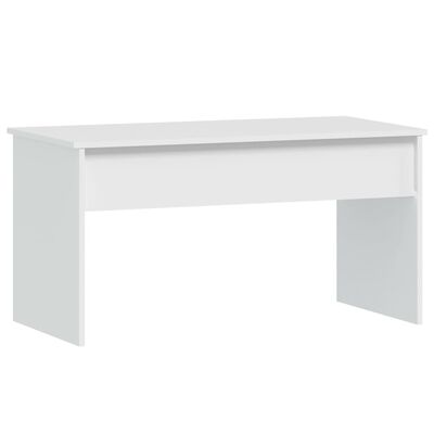 vidaXL Kavos staliukas, baltas, 102x50,5x52,5cm, apdirbta mediena
