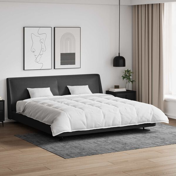 vidaXL Antklodžių rinkinys su pagalve 3 pcs Balta Plunksna