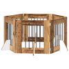 vidaXL &Scaron;unų vartai su stovais 6 pcs Sendintos medienos 60 x 60 cm