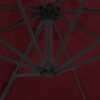 vidaXL Gembinis sodo skėtis su plieniniu stulpu, raudonas, 300cm