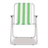 vidaXL Sulankstomos stovyklavimo kėdės, 2vnt, žalia ir balta, plienas