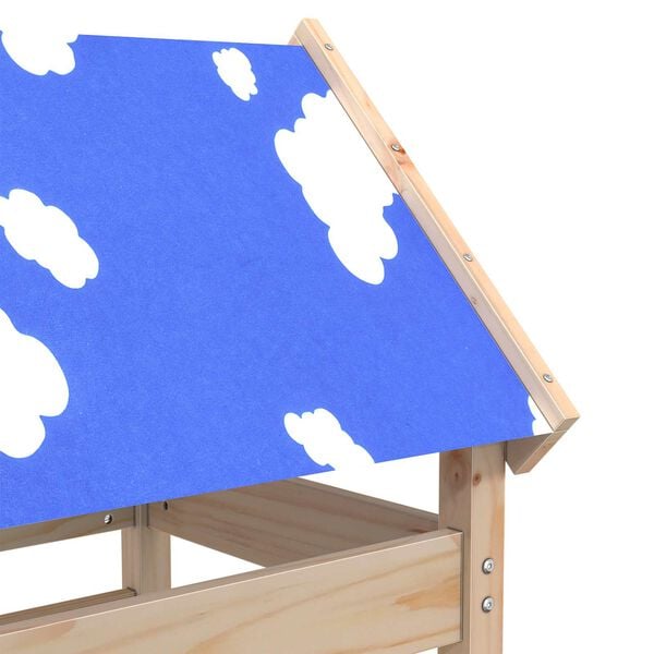 vidaXL Žaidimų bok&scaron;tas Ruda 85 x 52,5 x 239 cm Kietos pu&scaron;ies mediena