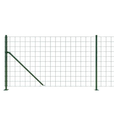 vidaXL Vielinė tinklinė tvora su flanšais, žalios spalvos, 0,8x10m