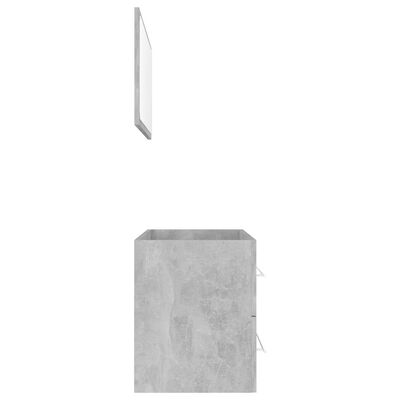 vidaXL Vonios kambario baldų komplektas, 2 dalių, betono pilkas, MDP