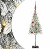 vidaXL Kalėdų eglutė su 150 LED s stovu Balta 120 cm PE ir Plienas