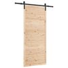 vidaXL Slankios durys Natūrali 80 x 208 cm Pu&scaron;ies medienos masyvas
