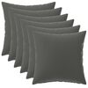 vidaXL Pagalvėlės užvalkalas 6 pcs HEERLEN Antracito 40 x 40 cm