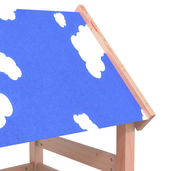 vidaXL Žaidimų bok&scaron;tas Ruda 110,5 x 52,5 x 215cm Kieta Douglas mediena