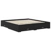 vidaXL Lovos rėmas Juodas ąžuolas 180 x 200 cm Apdirbta mediena