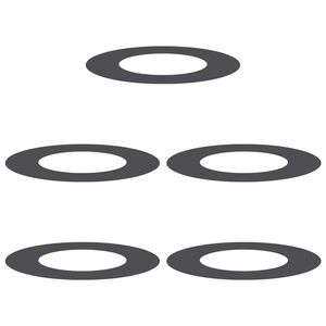 vidaXL tinkamas plok&scaron;tiems medžio žiedams 5 pcs Juoda &Oslash;40 / 70 cm