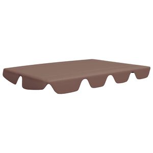vidaXL Pakaitinis skliautas sodo sūpynėms, rudas, 150/130x105/70cm