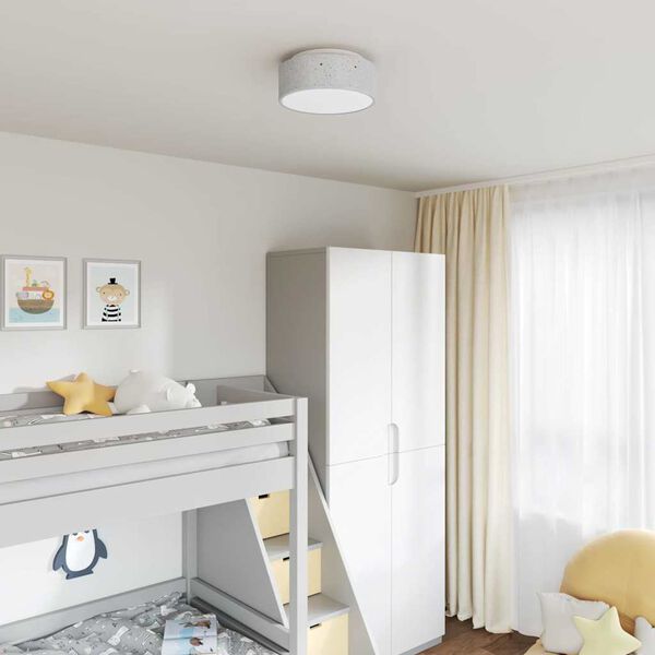 vidaXL Lubų lemputė su prožektoriais Pilka 30 x 30 x 13,5 cm audinys