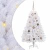 vidaXL Dirbtinė Kalėdų eglutė Balta 68 x 68 x 120 cm PVC ir metalas