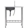 vidaXL Stovyklavimo praustuvas su maišytuvu, nerūdijantis plienas