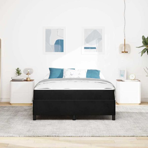 vidaXL Lovos rėmas su čiužiniu Juoda 160 x 200 cm audinys