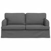 vidaXL Sofa Tamsiai pilka 142 x 80 x 85 cm audinys