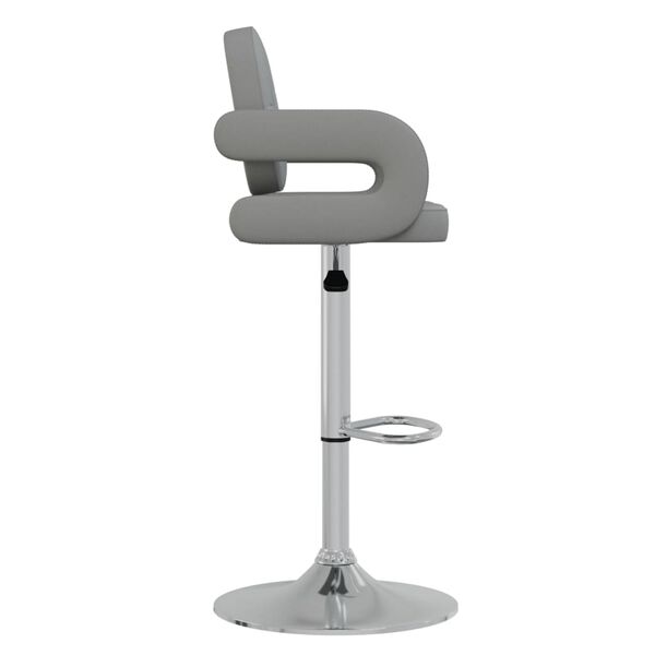 vidaXL Baro taburetė, pilkos spalvos, dirbtinė oda
