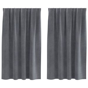 vidaXL Užtemdymo užuolaidos 2 pcs &Scaron;viesiai pilka 140 x 140 cm Aksomas