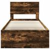 vidaXL Lovos rėmas Rūkyta ąžuolas 100 x 200 cm Apdirbta mediena