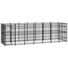 vidaXL Lauko voljeras &scaron;unims, plienas, 12,9m&sup2;