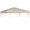 vidaXL Vir&scaron;utinis pavėsinės uždangalas, kreminis, 310g/m&sup2;, 3x3m