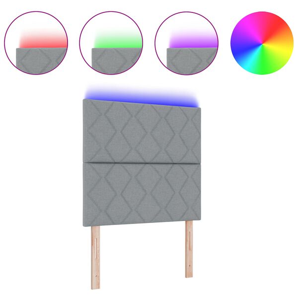 vidaXL Galvūgalis &Scaron;viesiai pilka 90 cm audinys