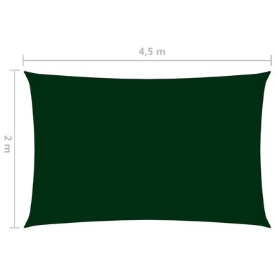 vidaXL Uždanga nuo saulės, tamsiai žalia, 2x4,5m, oksfordo audinys