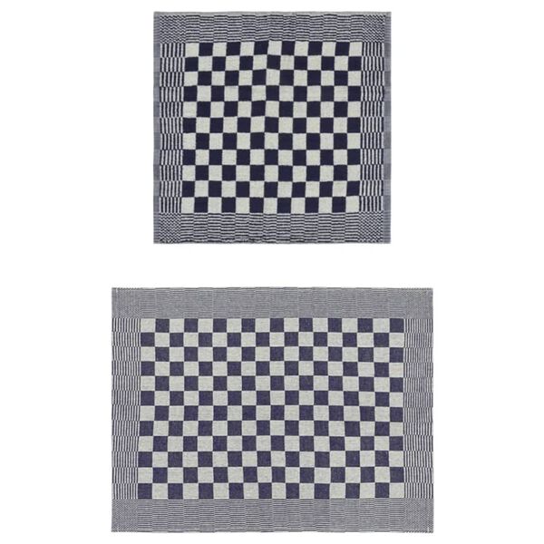 vidaXL Rankšluosčių rinkinys, 50vnt., mėlyni ir balti, medvilnė