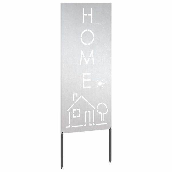 vidaXL Sodo privatumo ekranas Sidabro 50 x 140 cm Nerūdijantis plienas