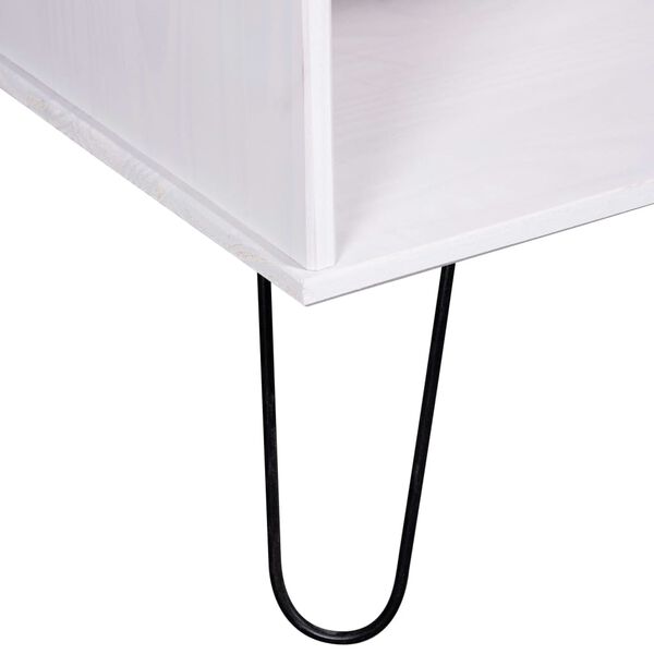 vidaXL Kavos staliukas New York, baltas, pušies medienos masyvas